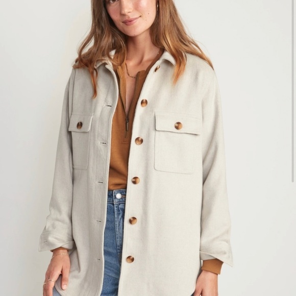 Old Navy Jackets & Blazers - WHITE Shacket Old Navy